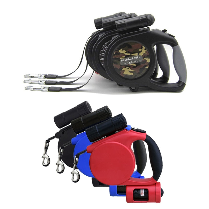 5M 8M Durable Dog Leash Automatic Retractable Dog Leash With LED Flashlight.