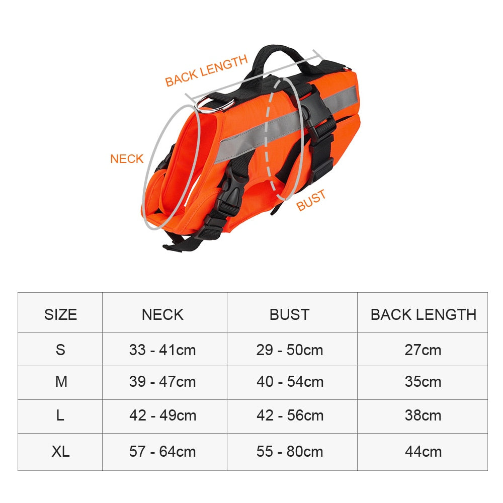 Dog Life Jacket Outdoor Safety Clothes Life Vest For Small Medium Large Dogs