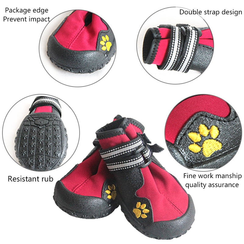 4PCS/set Non Slip Dog Shoes For Dogs.