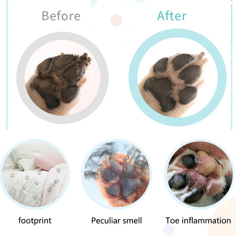 Mechanical portable paw cleaner