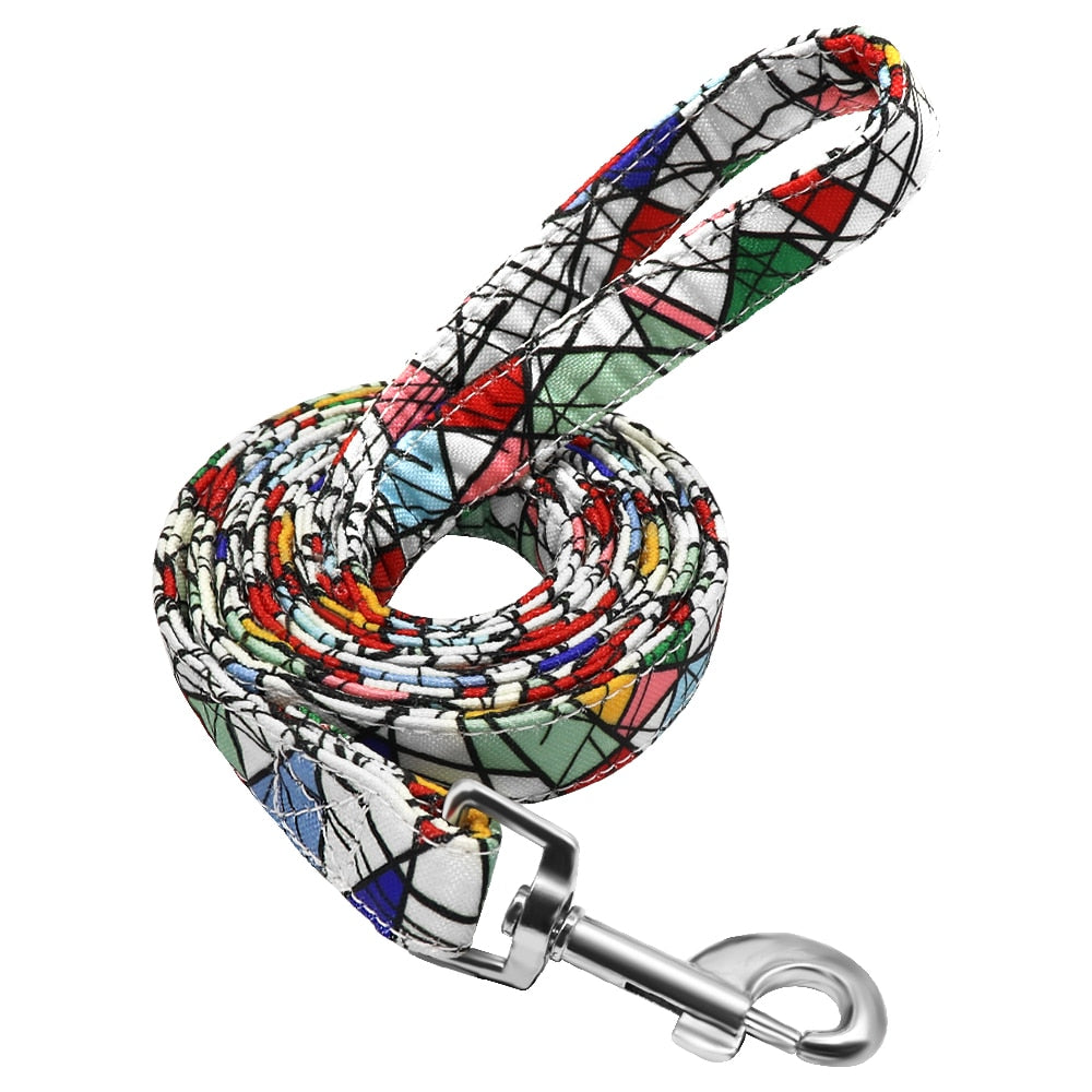 Thick Printed Nylon Dog Leash
