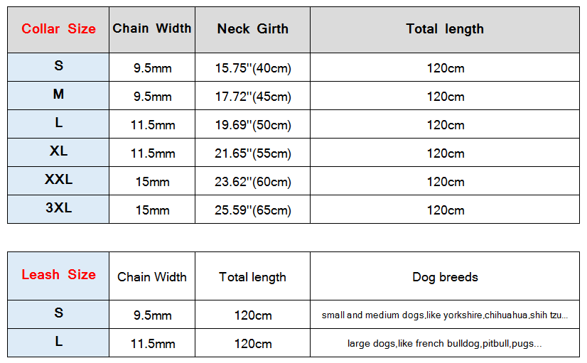 Stainless Steel Dog Collar and Matching Dog Lead