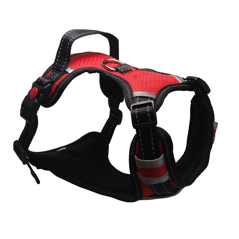 Durable anti pull reflective dog harness