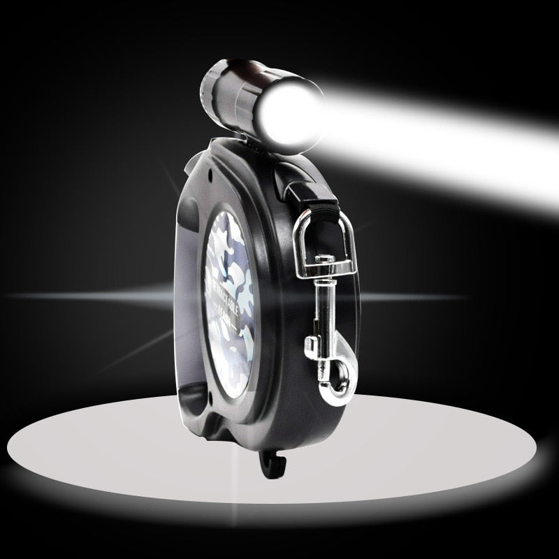 5M 8M Durable Dog Leash Automatic Retractable Dog Leash With LED Flashlight.