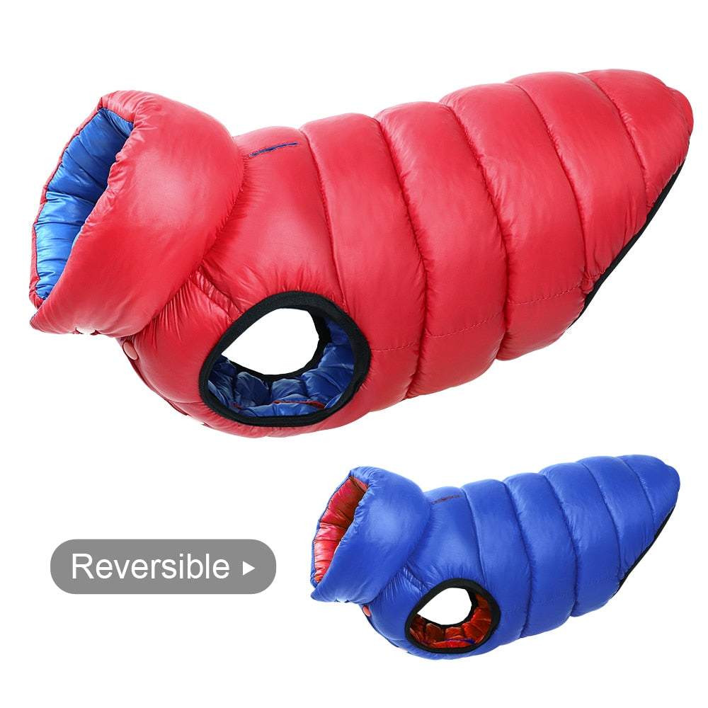 Reversable warm waterproof coat.