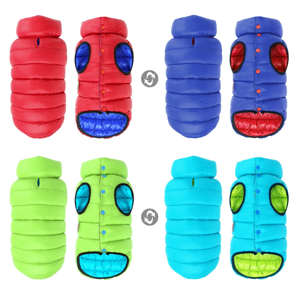 Reversable warm waterproof coat.