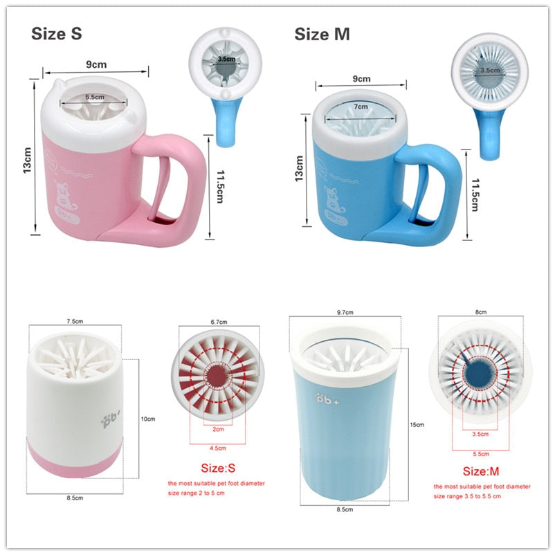 Mechanical portable paw cleaner