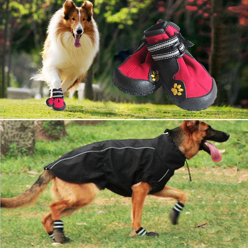 4PCS/set Non Slip Dog Shoes For Dogs.