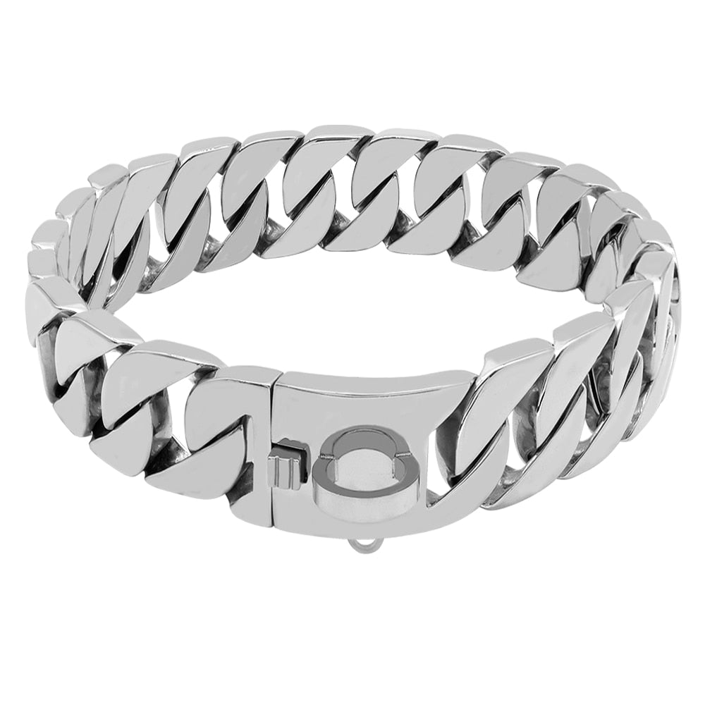 Strong STAINLESS STEEL Dog Chain Collars Stainless Steel Pet Training Choke Collar