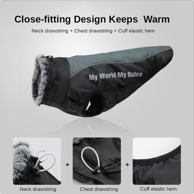 Premium reflective waterproof dog coat