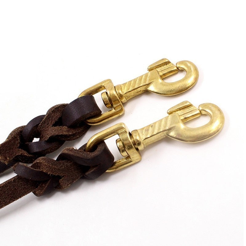 Benepaw High-end Cowhide Leather Leash Dog Handmade Durable Pet Leash