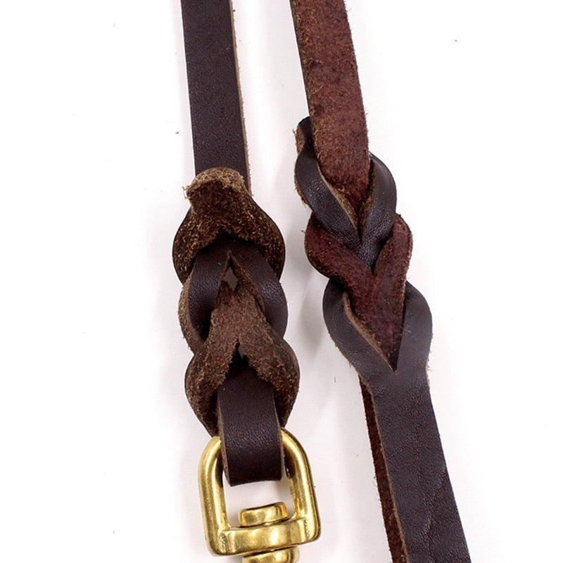 Benepaw High-end Cowhide Leather Leash Dog Handmade Durable Pet Leash