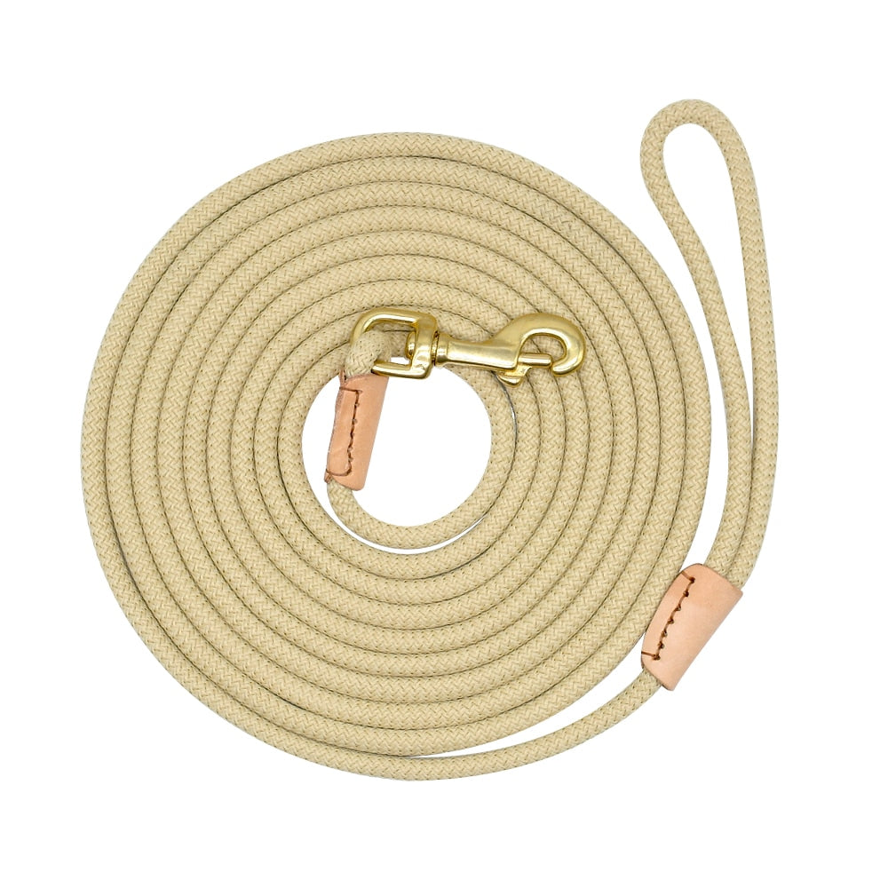 Nylon Dog Leash Running Tracking Non-Slip Long Leads 3m 10m 15m 20m