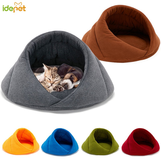 Warm Dog Bed Pet House Soft Suitable Fleece