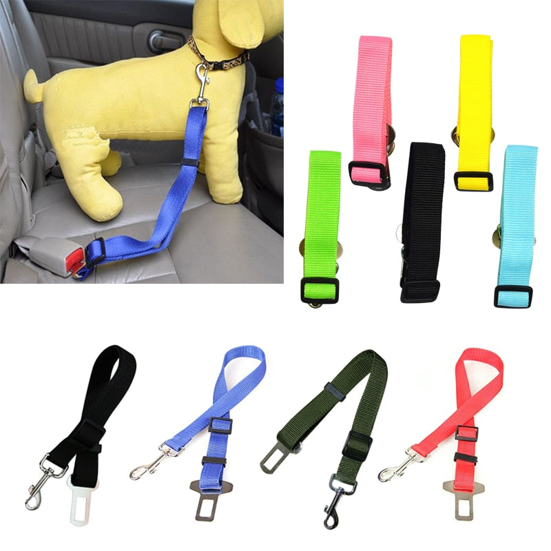 Pet seatbelt adjustable in various colours.