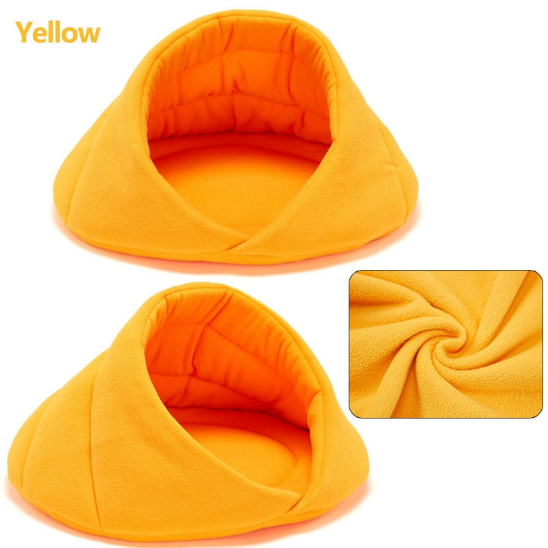 Warm Dog Bed Pet House Soft Suitable Fleece