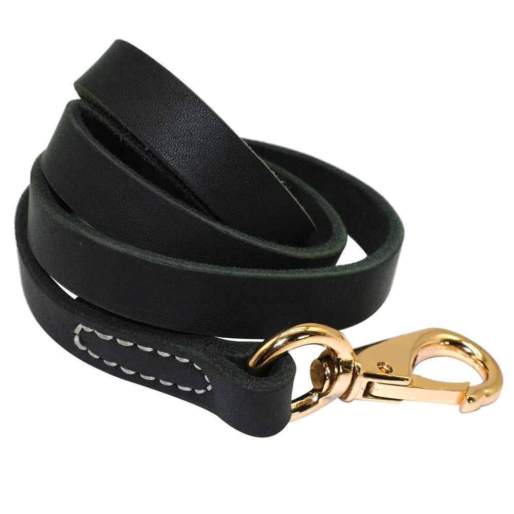 Genuine Leather Dog Leash 110cm Length Width 1.6 / 2.0cm