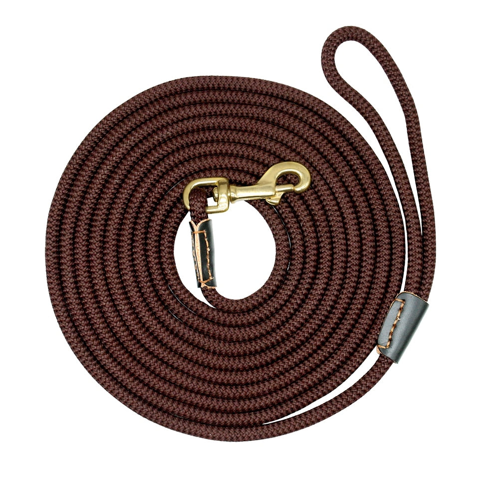 Nylon Dog Leash Running Tracking Non-Slip Long Leads 3m 10m 15m 20m