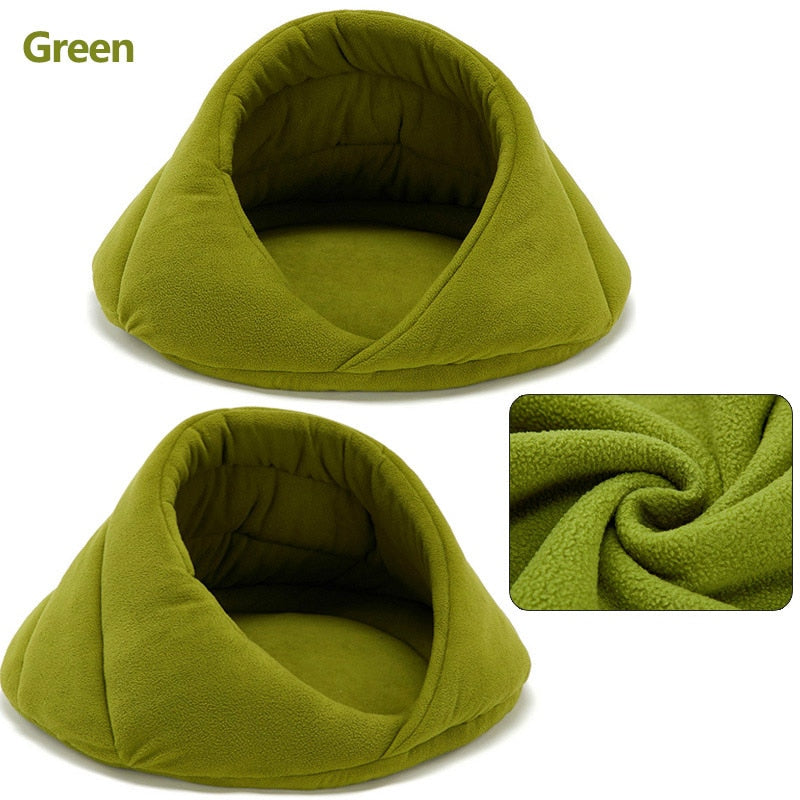 Warm Dog Bed Pet House Soft Suitable Fleece