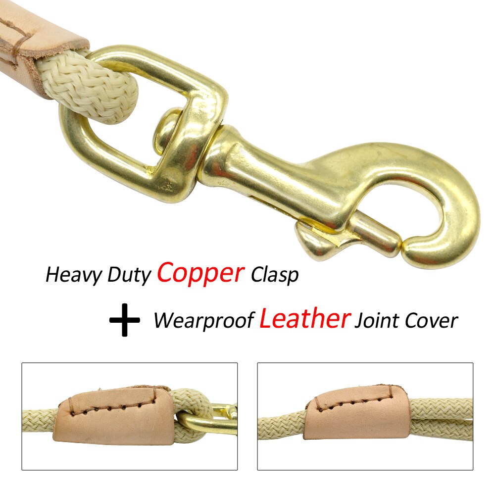 Nylon Dog Leash Running Tracking Non-Slip Long Leads 3m 10m 15m 20m