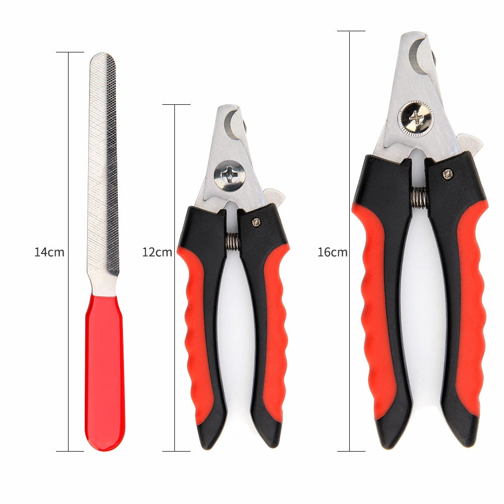 Professional Dog Nail Clipper Cutter With Lock And File Stainless Steel Grooming