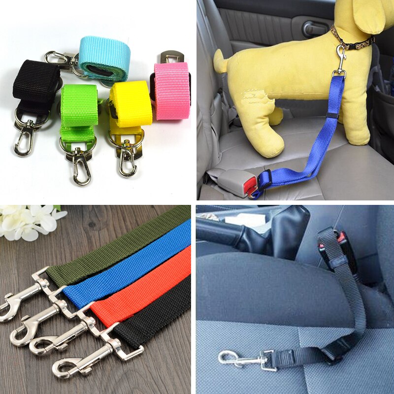 Pet seatbelt adjustable in various colours.