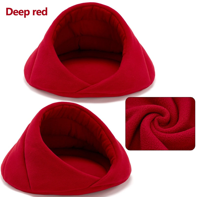 Warm Dog Bed Pet House Soft Suitable Fleece