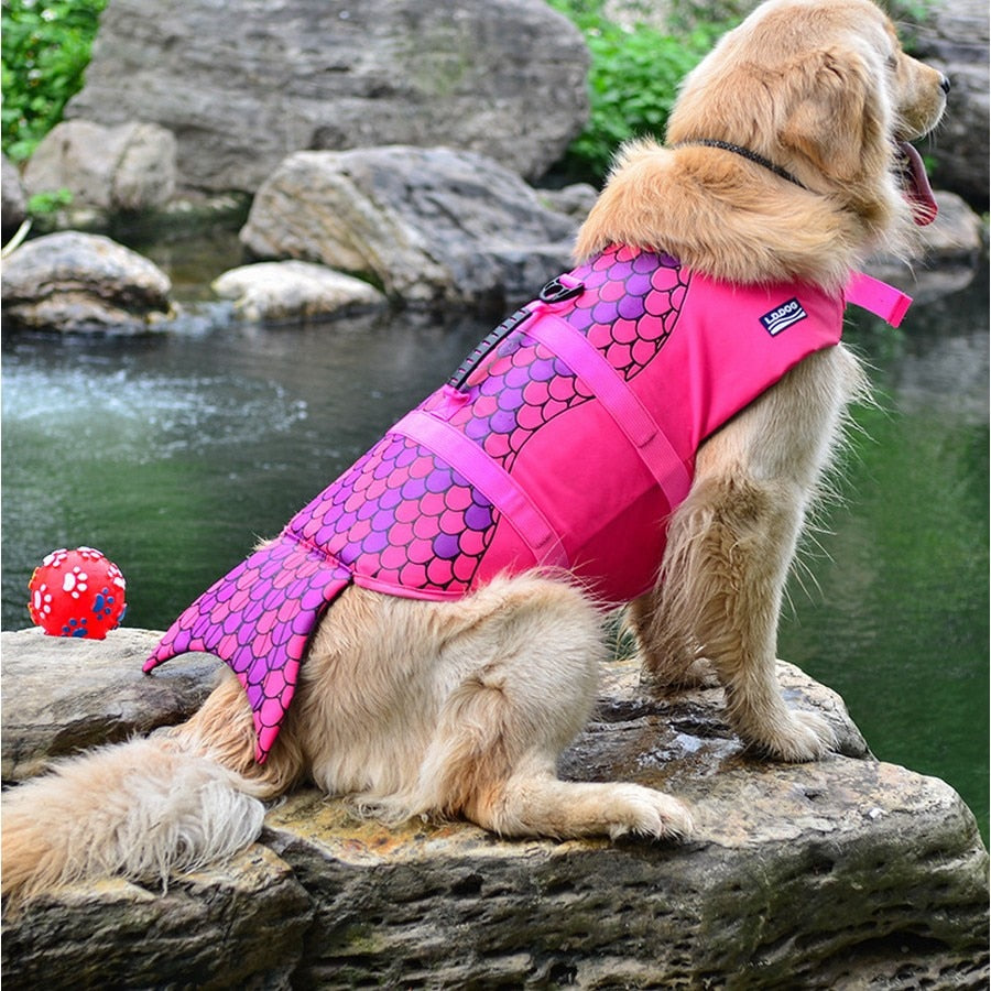 Dog Life Jacket Vest mermaid or shark