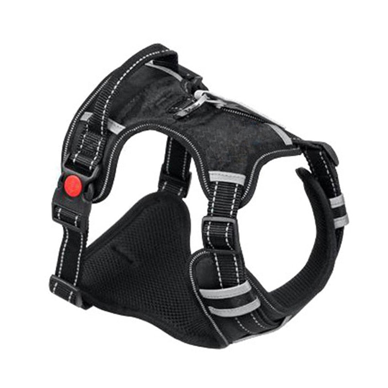 Durable anti pull reflective dog harness