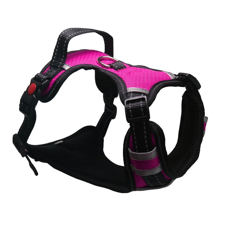Durable anti pull reflective dog harness