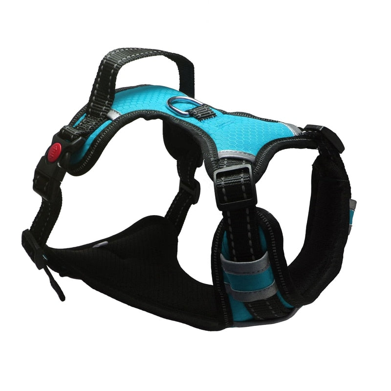 Durable anti pull reflective dog harness