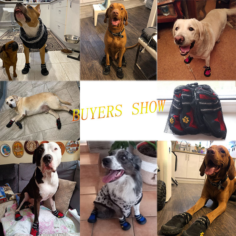 4PCS/set Non Slip Dog Shoes For Dogs.