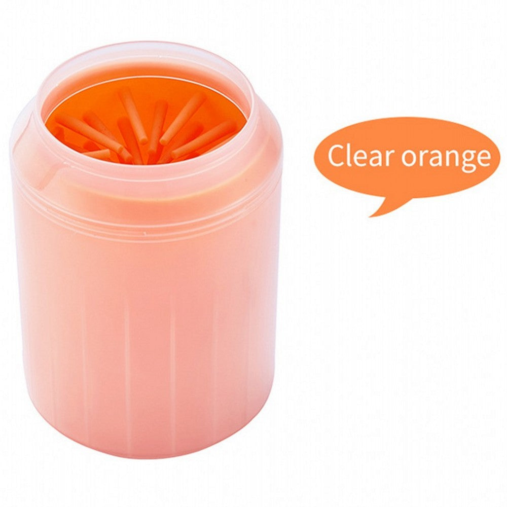 Dog Paw Cleaner Cup for Small Large Dogs wit soft silicone brushes.