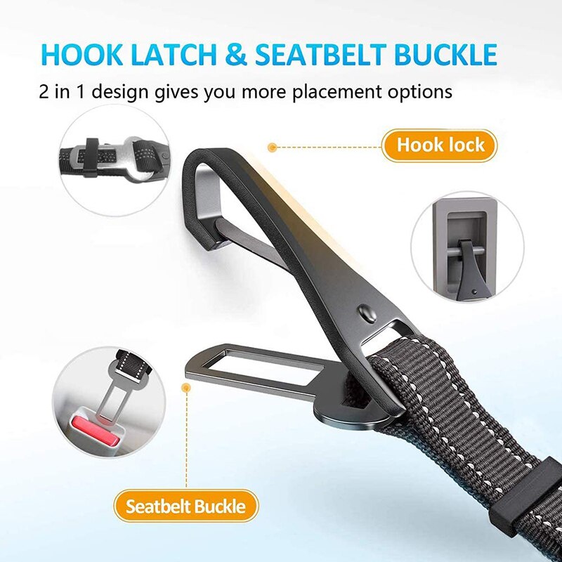 iso fix and seat belt dog lead buckle