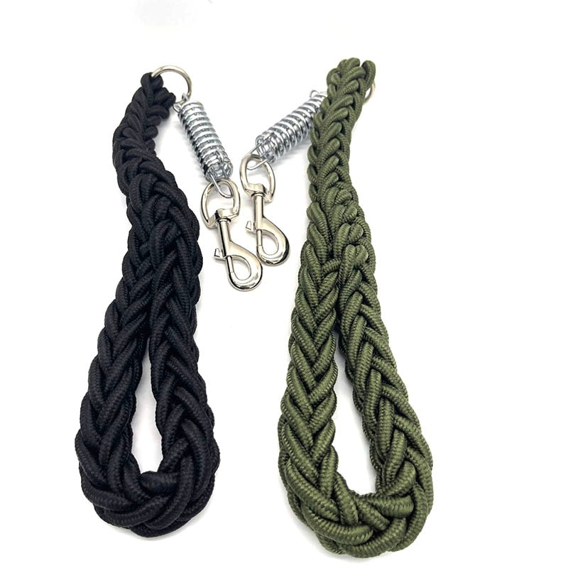 Platted nylon and chain lead in various sizes.