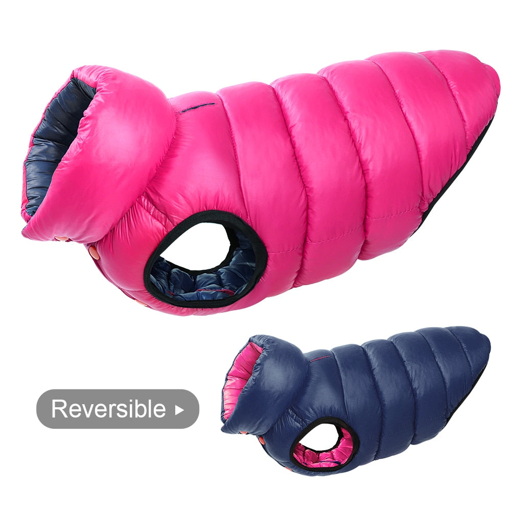 Reversable warm waterproof coat.