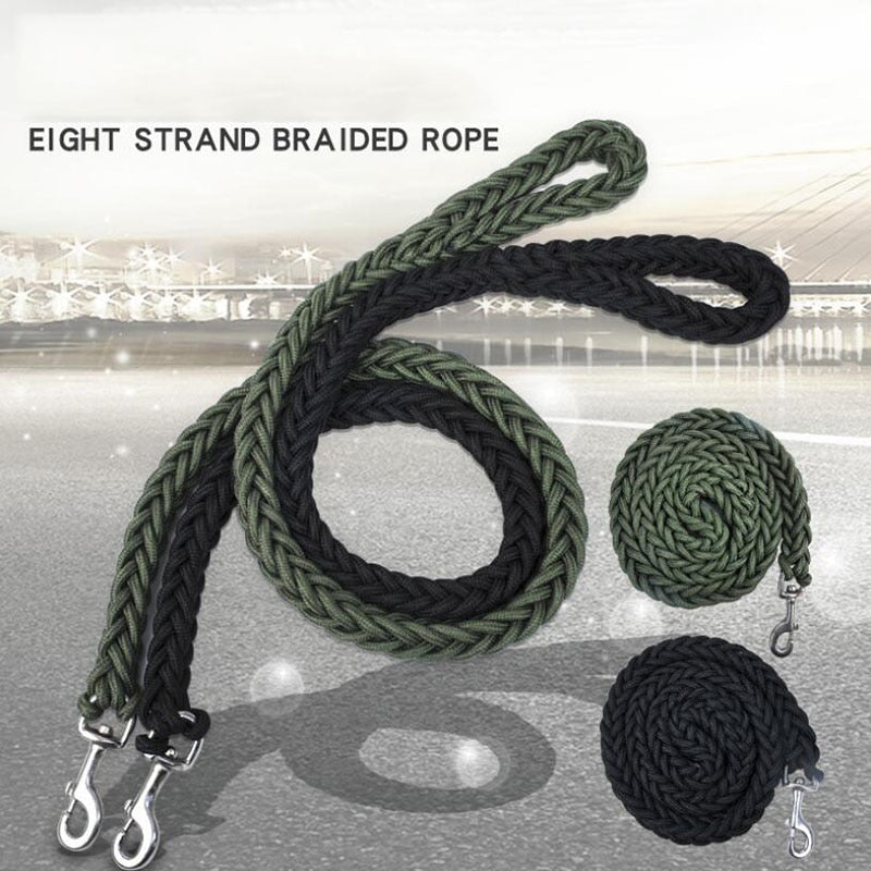Braided Nylon Dog Leash For Medium To Large Dogs
