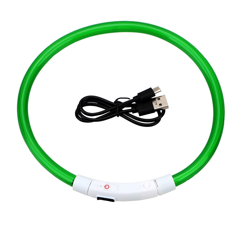 One size fits all rechargeable LED collar