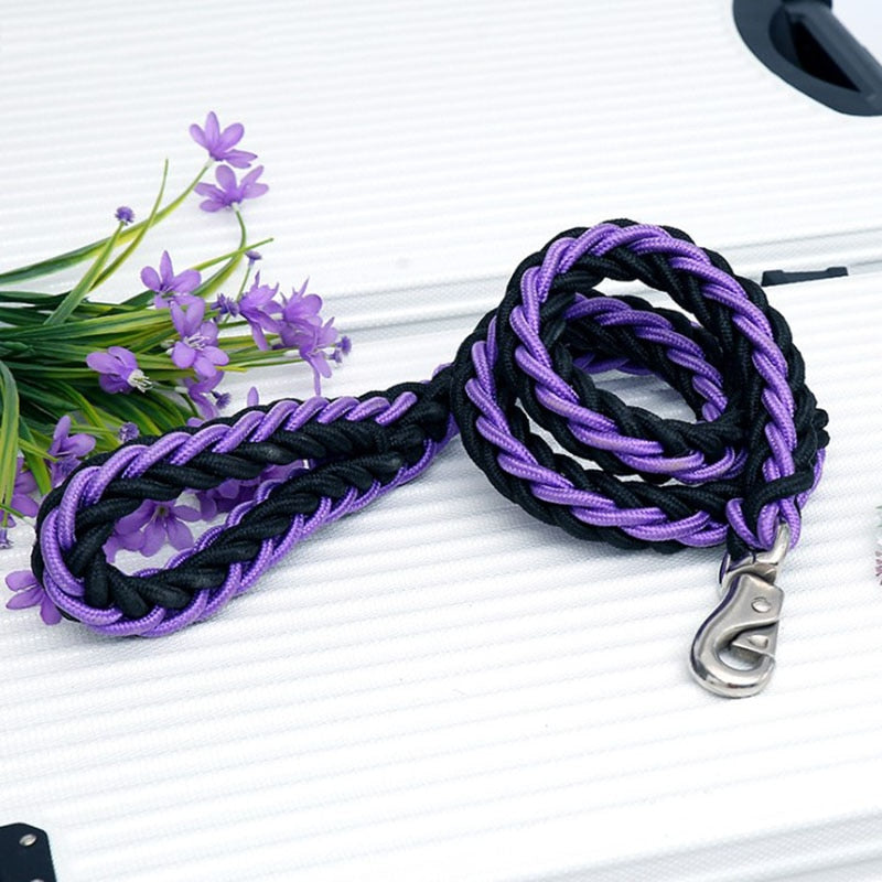 Braided Nylon Dog Leash For Medium To Large Dogs
