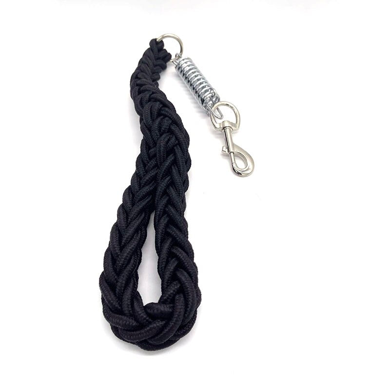 Platted nylon and chain lead in various sizes.