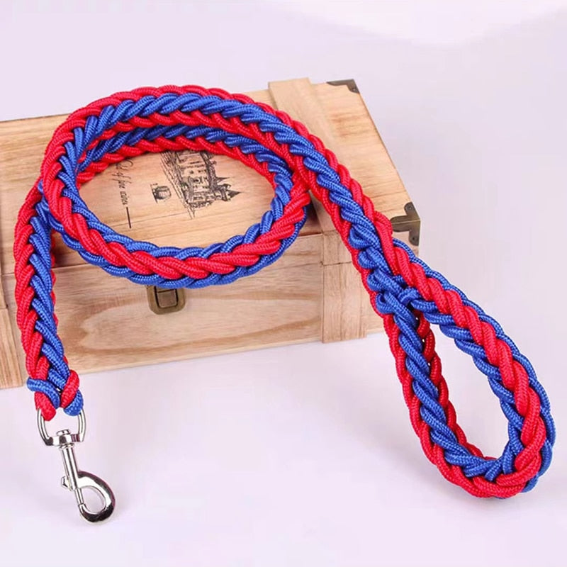 Braided Nylon Dog Leash For Medium To Large Dogs