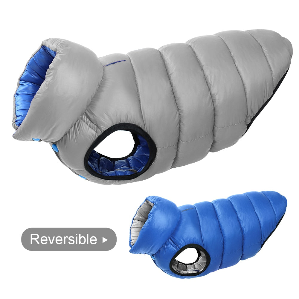 Reversable warm waterproof coat.