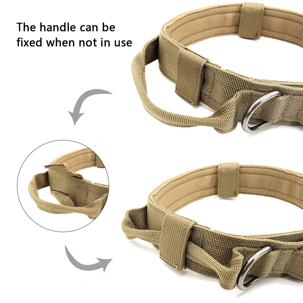 Tactical Military Style Adjustable Dog Collar Durable Nylon