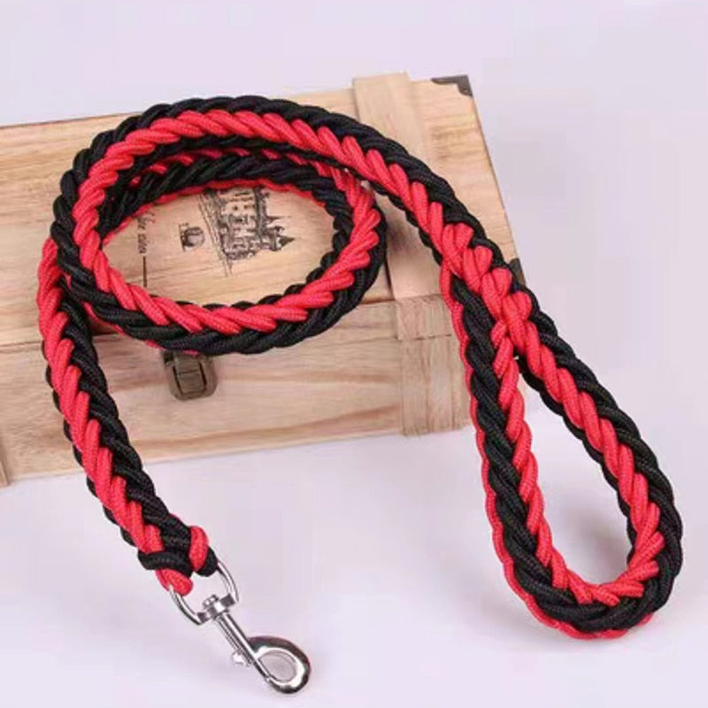 Braided Nylon Dog Leash For Medium To Large Dogs