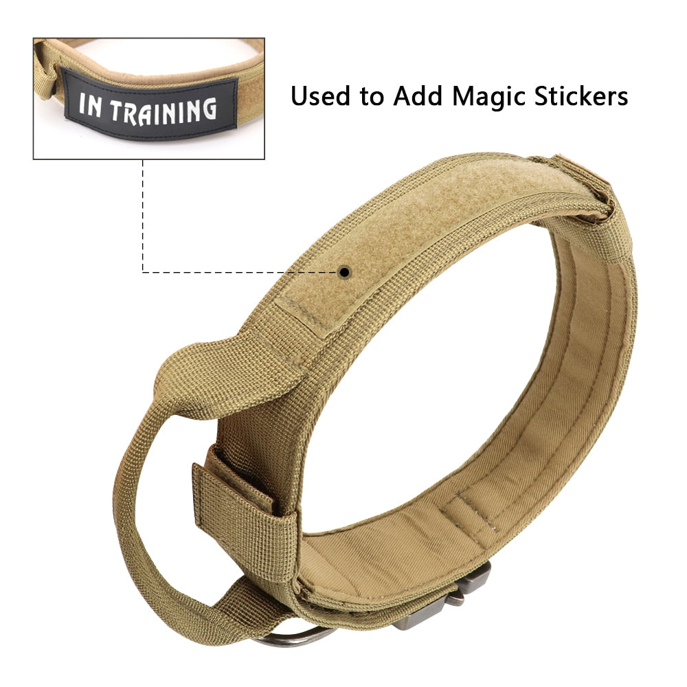 Tactical Military Style Adjustable Dog Collar Durable Nylon